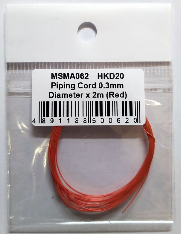 PIPING CORD 0.5MM X 2M  RED MSMA002